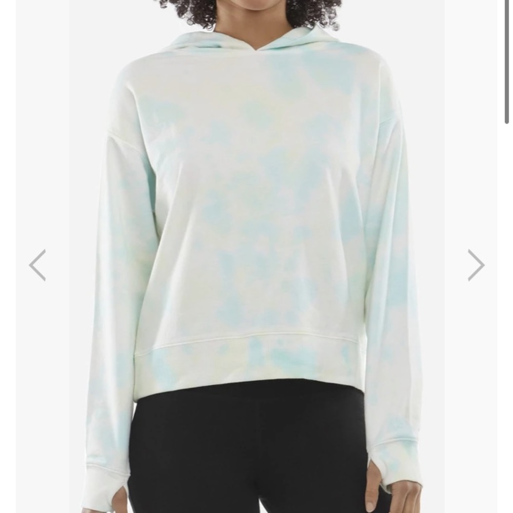 Danskin Tie Dye Hoodie Crystal Turquoise NWT